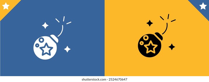 Um ícone de bomba simples ilustração de vetor preto plano