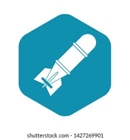 Bomb icon in simple style isolated on white background vector illustration