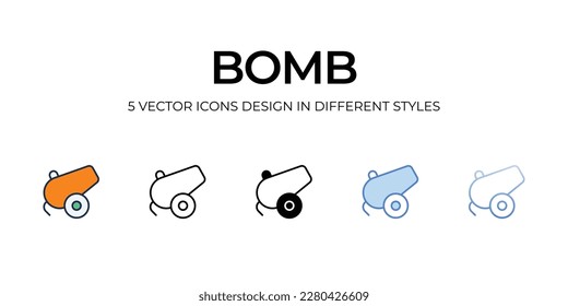 Bomb icon. Suitable for Web Page, Mobile App, UI, UX and GUI design.