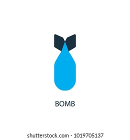 Bomb icon. Bomb symbol design from 2 colored collection. 