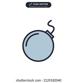 bomb icon symbol template for graphic and web design collection logo vector illustration
