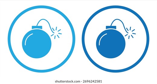 Icono de la bomba, símbolo de la bomba. Ilustración vectorial