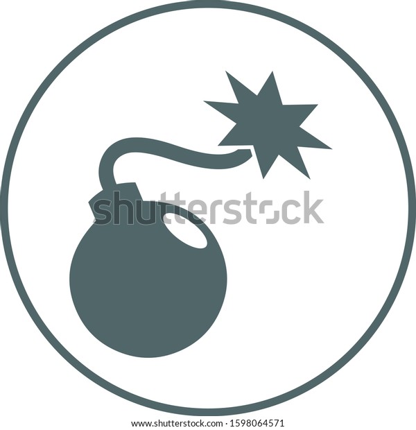 Bomb Icon Bomb Symbol Vector Illustration Stock Vector (Royalty Free