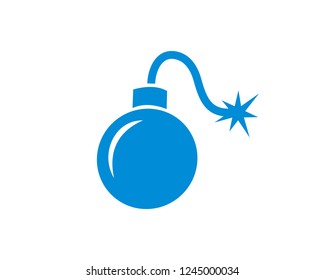 Bomb icon symbol vector. symbol for web site Computer and mobile vector.