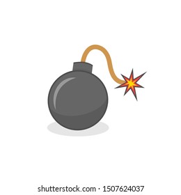 Bomb icon symbol vector. symbol for web site Computer and mobile vector.