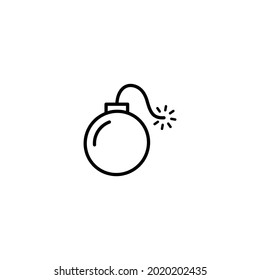 Icono de la bomba, vector del símbolo de la bomba.