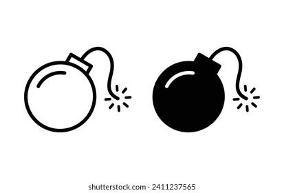 Icono de bomba, vector de símbolo de bomba para el sitio web Aplicación para ordenador y móvil
