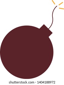 Bomb icon in trendy flat style isolated on white background