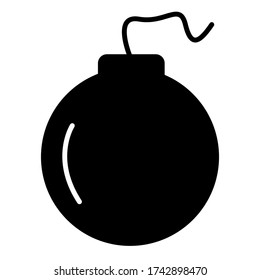Bomb icon in trendy flat style isolated on WHITE background