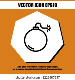 Bomb icon vector