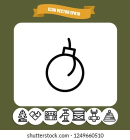 Bomb icon vector