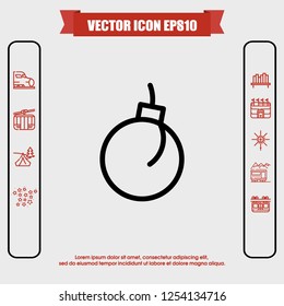 Bomb icon vector
