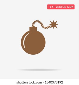 Bomb icon. Vector concept illustration for design.