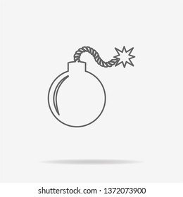 Bomb icon. Vector concept illustration for design.