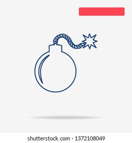 Bomb icon. Vector concept illustration for design.
