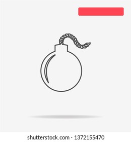 Bomb icon. Vector concept illustration for design.