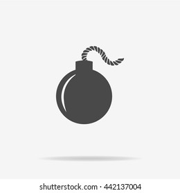 Bomb icon. Vector concept illustration for design.