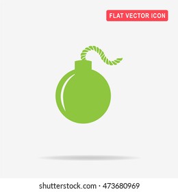 Bomb icon. Vector concept illustration for design.