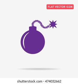 Bomb icon. Vector concept illustration for design.