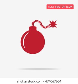 Bomb icon. Vector concept illustration for design.