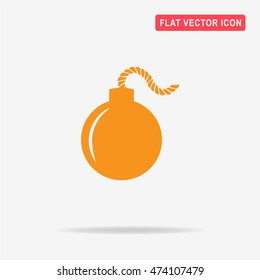 Bomb icon. Vector concept illustration for design.