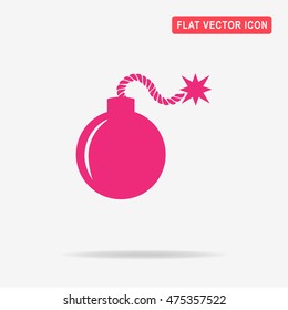 Bomb icon. Vector concept illustration for design.