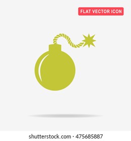 Bomb icon. Vector concept illustration for design.