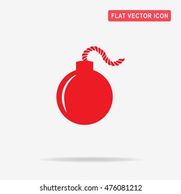 Bomb icon. Vector concept illustration for design.
