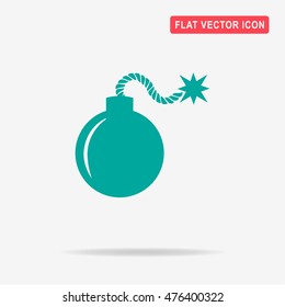 Bomb icon. Vector concept illustration for design.
