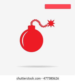 Bomb icon. Vector concept illustration for design.