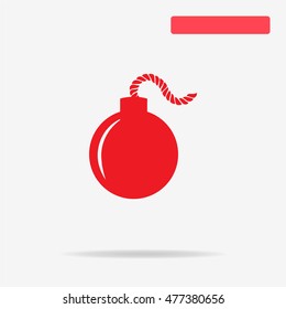 Bomb icon. Vector concept illustration for design.