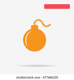 Bomb icon. Vector concept illustration for design.