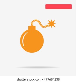 Bomb icon. Vector concept illustration for design.