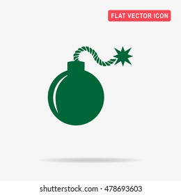 Bomb icon. Vector concept illustration for design.