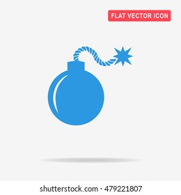 Bomb icon. Vector concept illustration for design.