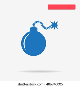 Bomb icon. Vector concept illustration for design.