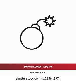 Bomb Icon Vector. Danger Sign