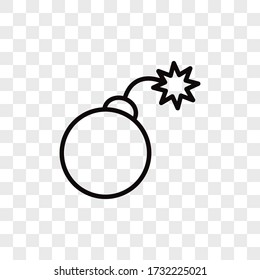 Vector de icono de la bomba. Signo de peligro