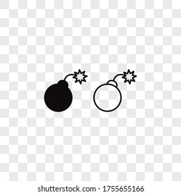 Bomb icon vector. Danger sign