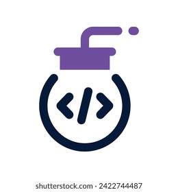 icono de la bomba. icono de doble tono vectorial para tu sitio web, móvil, presentación y diseño de logotipo.