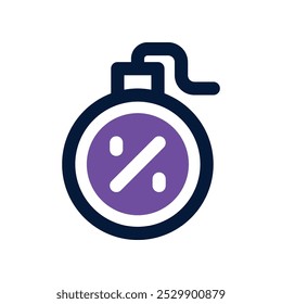 Bombensymbol. Vektorsymbol mit zwei Tönen für Ihre Website, Ihr Handy, Ihre Präsentation und Ihr Logo-Design.