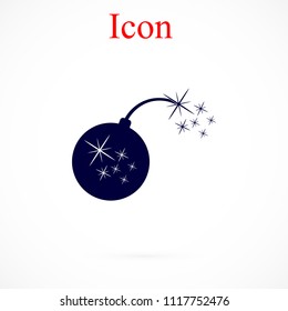  bomb icon, Vector EPS 10 illustration style