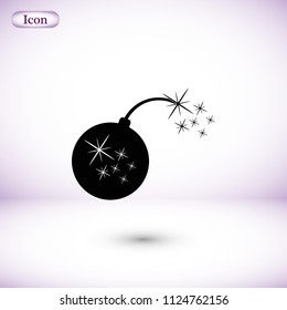  bomb icon, Vector EPS 10 illustration style
