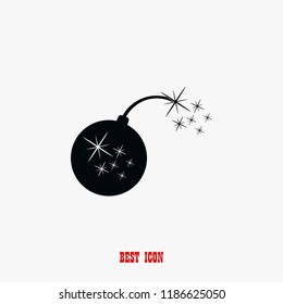  bomb icon, Vector EPS 10 illustration style