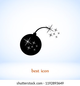  bomb icon, Vector EPS 10 illustration style