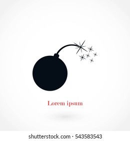  bomb icon, Vector EPS 10 illustration style