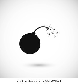  bomb icon, Vector EPS 10 illustration style