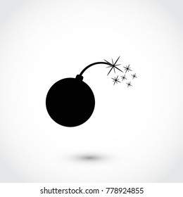  bomb icon, Vector EPS 10 illustration style