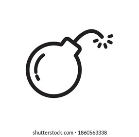 Bomb icon vector flat style illustration