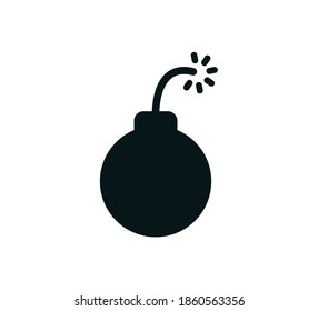 Bomb icon vector flat style illustration